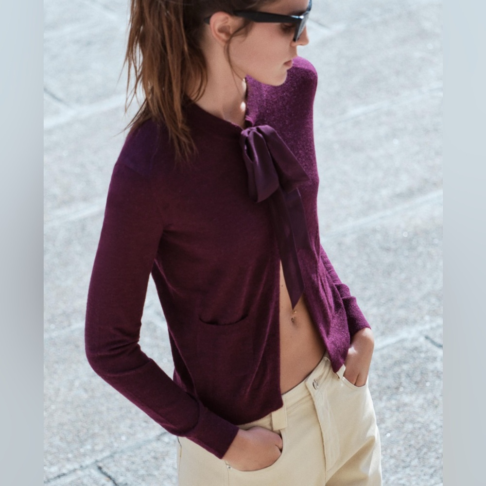 Zara Deep Purple Women's Cardigan